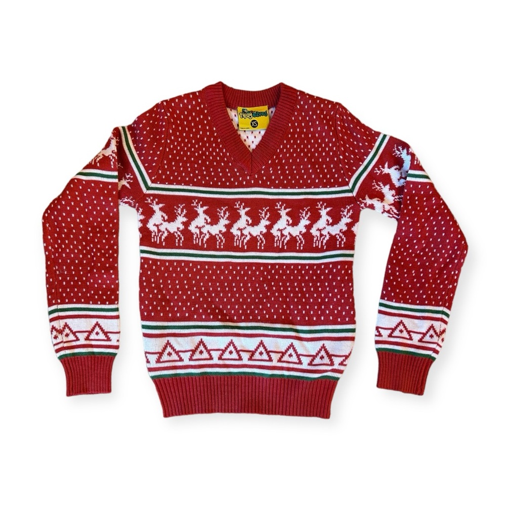 Tipsy Elves Ugly Christmas Sweater Reindeer Conga Line Size XS